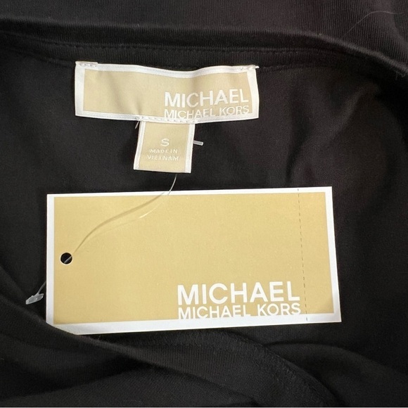 NWT! Michael MICHAEL KORS Black Asymmetric Hem Sleeveless Dress. Size Small. - Picture 12 of 15